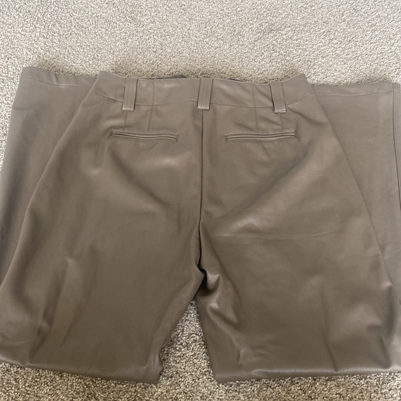 NWOT Anthropologie wide leg faux leather pants - Picture 2 of 3